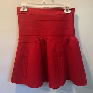 “BeBe” vibrant red mini skirt